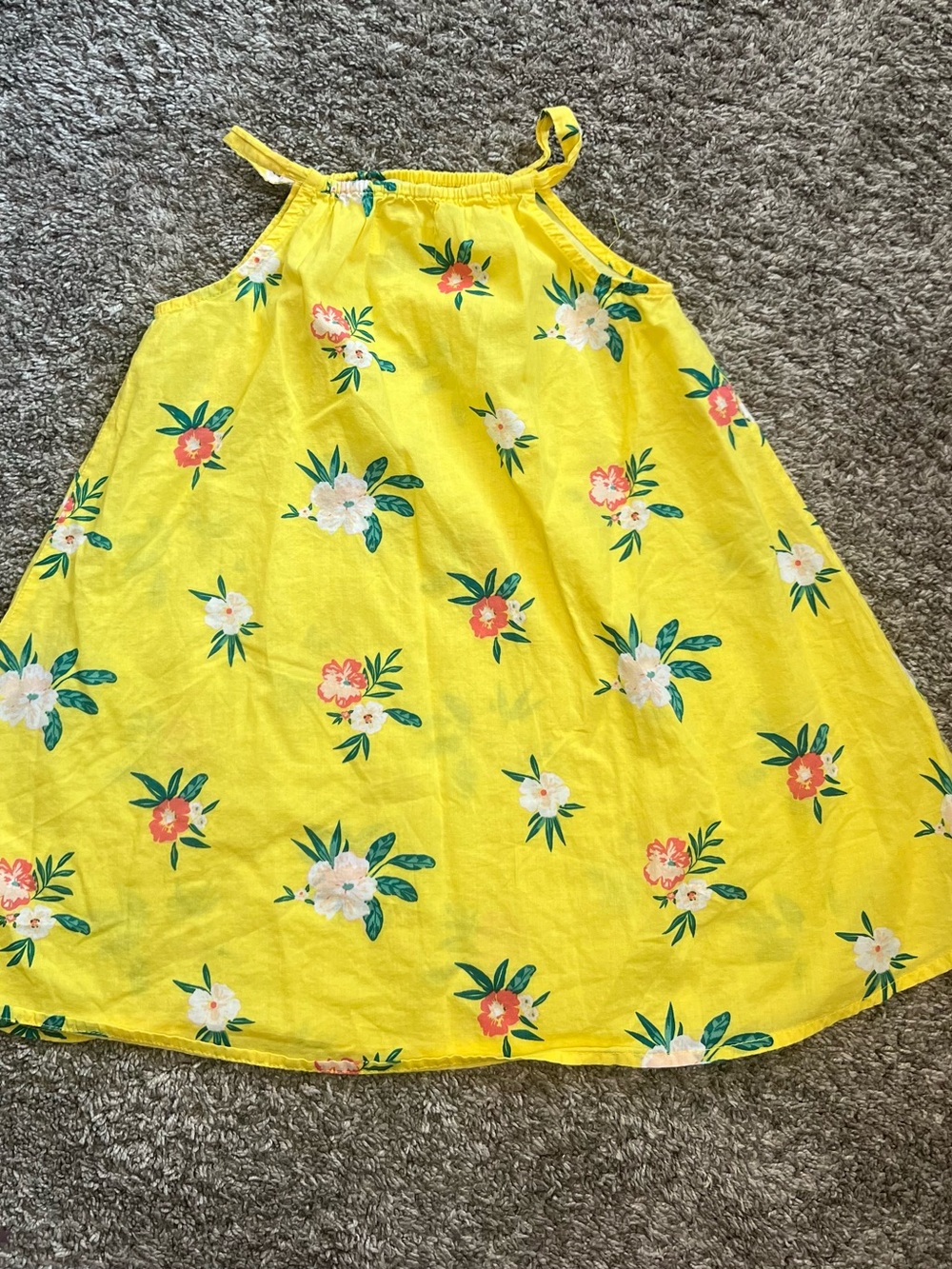 Old Navy Yellow Floral Halter Dress for Girls